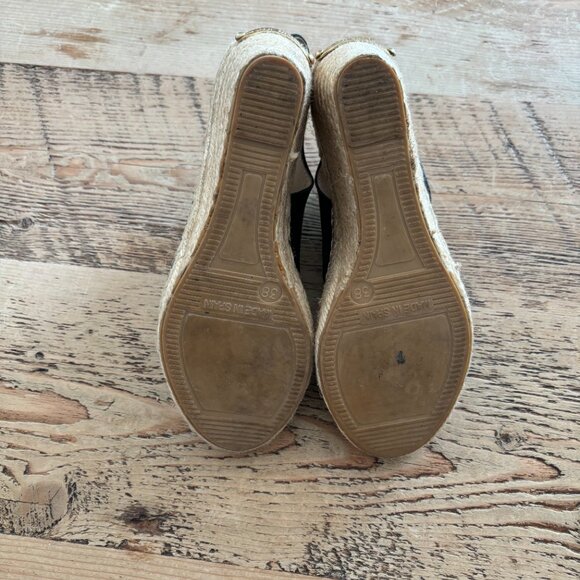 Black Wedge Sandals - Picture 7 of 9